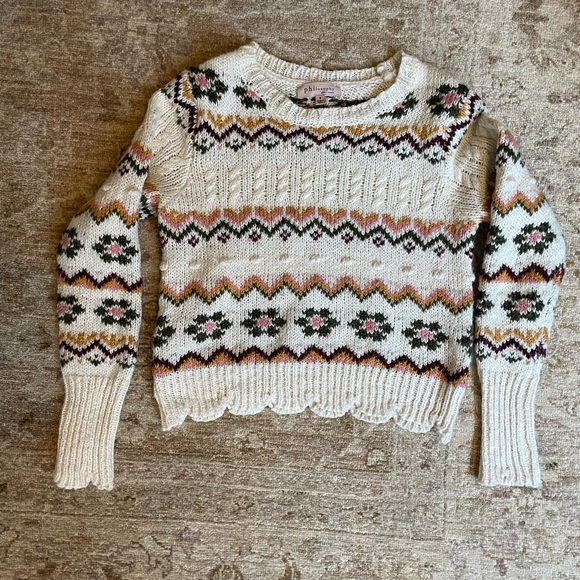 Philosophy Fair Isle Floral Sweater - Picture 1 of 9
